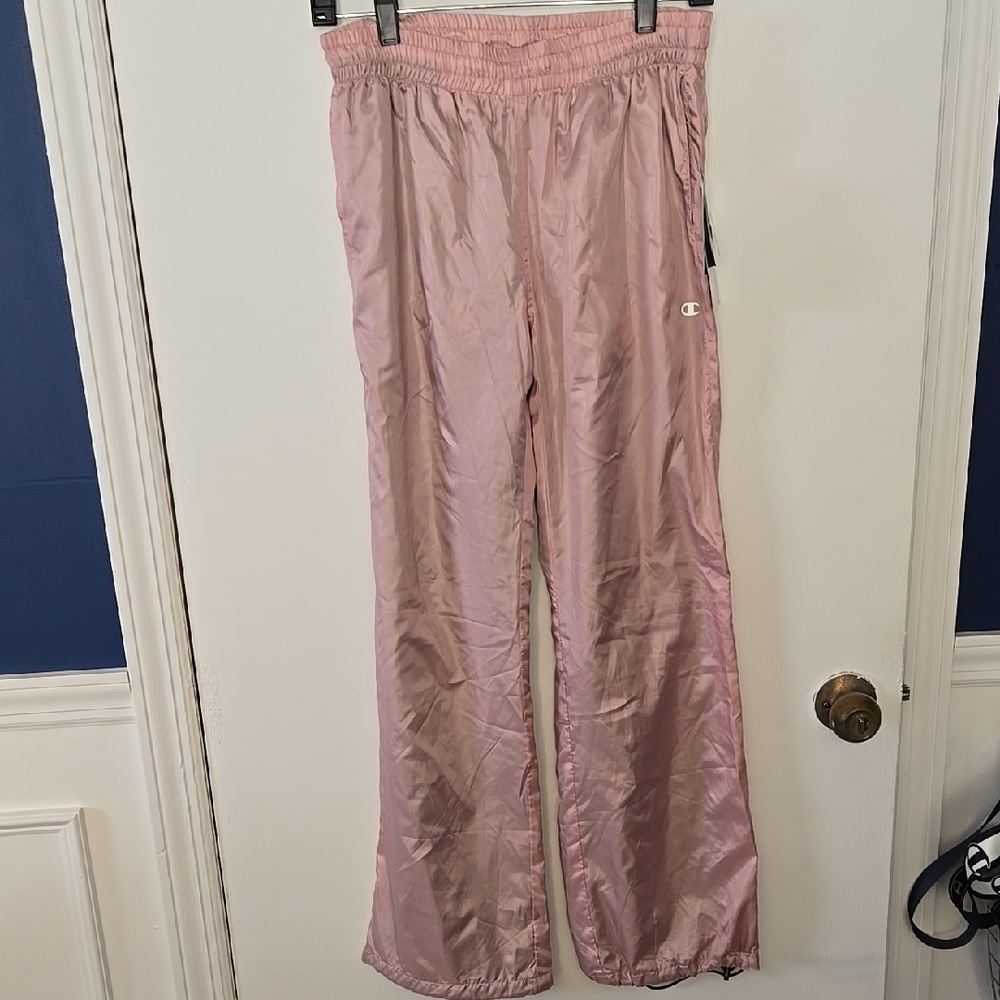 Champion Women's Woven / Jersey Lined Pink Pants, NWT